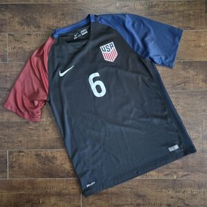 Nike 2016 USA Mens's National Soccer John Brooks #6 Black Away Jersey Size M